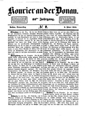 Kourier an der Donau (Donau-Zeitung) Donnerstag 2. Januar 1845