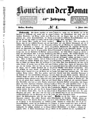 Kourier an der Donau (Donau-Zeitung) Samstag 4. Januar 1845