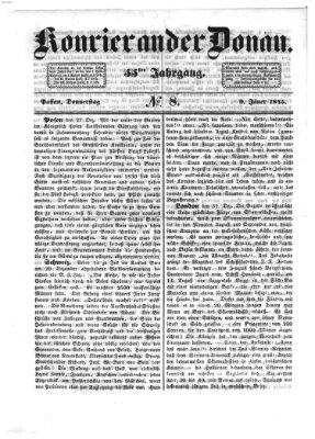 Kourier an der Donau (Donau-Zeitung) Donnerstag 9. Januar 1845