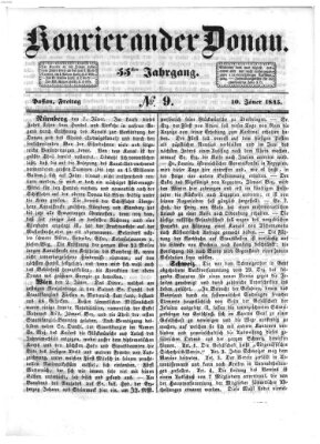 Kourier an der Donau (Donau-Zeitung) Freitag 10. Januar 1845