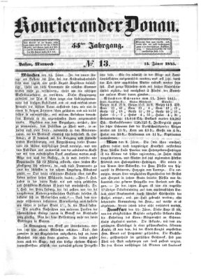 Kourier an der Donau (Donau-Zeitung) Mittwoch 15. Januar 1845