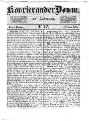 Kourier an der Donau (Donau-Zeitung) Montag 20. Januar 1845