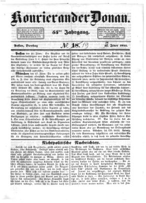 Kourier an der Donau (Donau-Zeitung) Mittwoch 22. Januar 1845