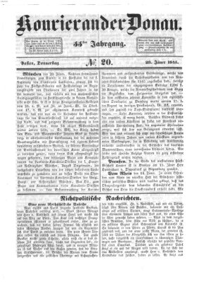 Kourier an der Donau (Donau-Zeitung) Donnerstag 23. Januar 1845