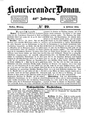 Kourier an der Donau (Donau-Zeitung) Montag 3. Februar 1845