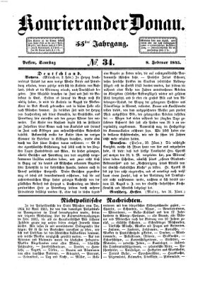 Kourier an der Donau (Donau-Zeitung) Samstag 8. Februar 1845