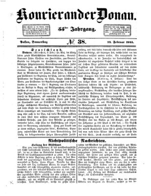 Kourier an der Donau (Donau-Zeitung) Donnerstag 13. Februar 1845