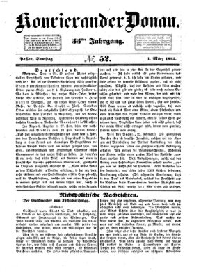 Kourier an der Donau (Donau-Zeitung) Samstag 1. März 1845