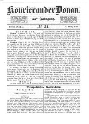 Kourier an der Donau (Donau-Zeitung) Dienstag 4. März 1845