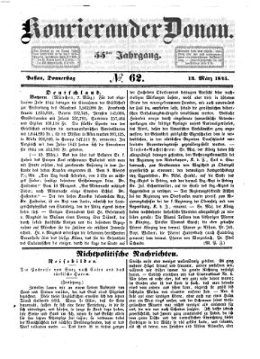 Kourier an der Donau (Donau-Zeitung) Donnerstag 13. März 1845