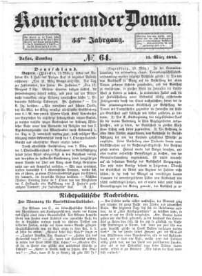 Kourier an der Donau (Donau-Zeitung) Samstag 15. März 1845