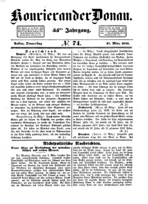 Kourier an der Donau (Donau-Zeitung) Donnerstag 27. März 1845