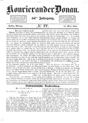 Kourier an der Donau (Donau-Zeitung) Montag 31. März 1845