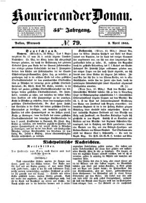 Kourier an der Donau (Donau-Zeitung) Mittwoch 2. April 1845