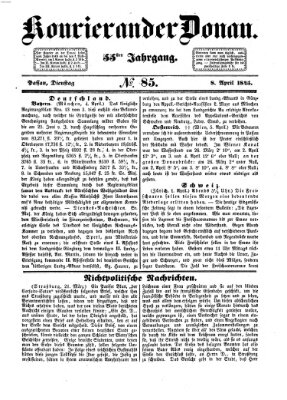 Kourier an der Donau (Donau-Zeitung) Dienstag 8. April 1845