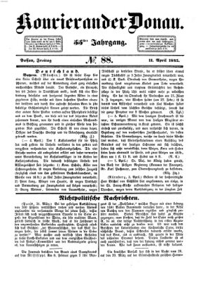 Kourier an der Donau (Donau-Zeitung) Freitag 11. April 1845