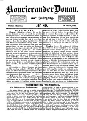 Kourier an der Donau (Donau-Zeitung) Samstag 12. April 1845