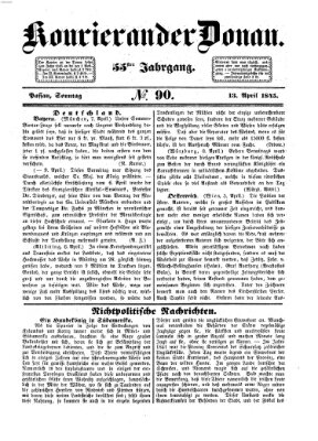 Kourier an der Donau (Donau-Zeitung) Sonntag 13. April 1845