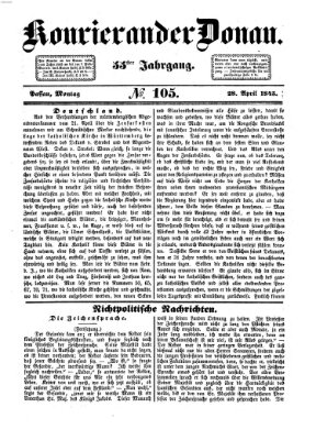 Kourier an der Donau (Donau-Zeitung) Montag 28. April 1845