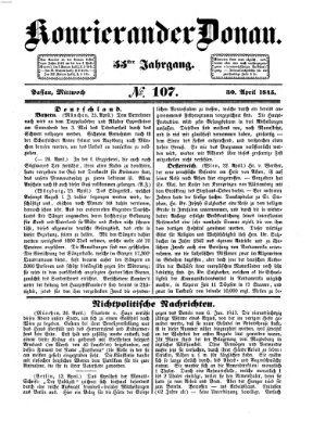 Kourier an der Donau (Donau-Zeitung) Mittwoch 30. April 1845