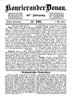 Kourier an der Donau (Donau-Zeitung) Donnerstag 1. Mai 1845