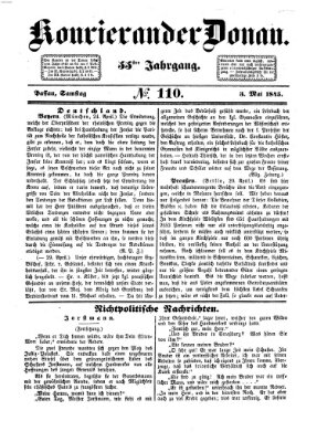 Kourier an der Donau (Donau-Zeitung) Samstag 3. Mai 1845