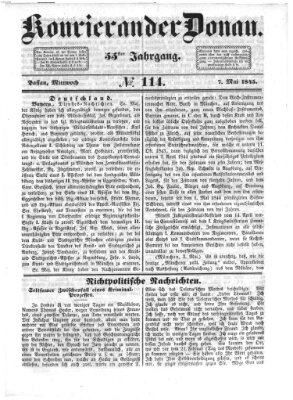 Kourier an der Donau (Donau-Zeitung) Mittwoch 7. Mai 1845