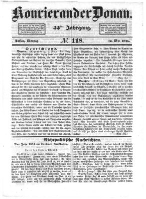 Kourier an der Donau (Donau-Zeitung) Montag 12. Mai 1845