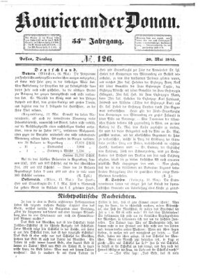 Kourier an der Donau (Donau-Zeitung) Dienstag 20. Mai 1845