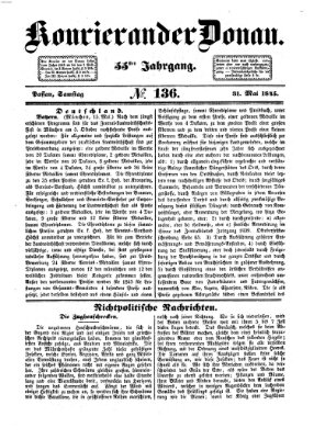 Kourier an der Donau (Donau-Zeitung) Samstag 31. Mai 1845