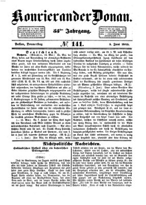 Kourier an der Donau (Donau-Zeitung) Donnerstag 5. Juni 1845