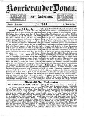 Kourier an der Donau (Donau-Zeitung) Sonntag 8. Juni 1845