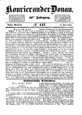 Kourier an der Donau (Donau-Zeitung) Mittwoch 11. Juni 1845