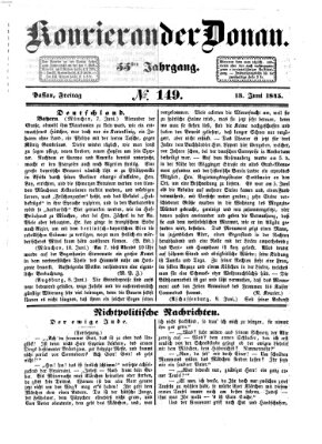 Kourier an der Donau (Donau-Zeitung) Freitag 13. Juni 1845