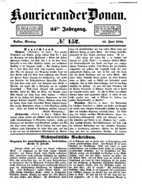 Kourier an der Donau (Donau-Zeitung) Montag 16. Juni 1845