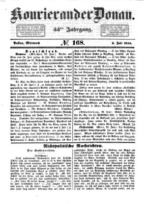 Kourier an der Donau (Donau-Zeitung) Mittwoch 2. Juli 1845