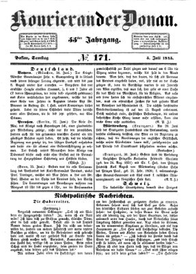 Kourier an der Donau (Donau-Zeitung) Samstag 5. Juli 1845