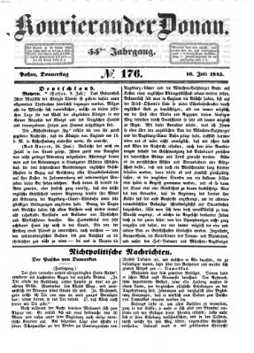 Kourier an der Donau (Donau-Zeitung) Donnerstag 10. Juli 1845