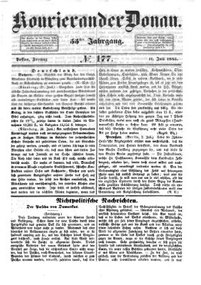 Kourier an der Donau (Donau-Zeitung) Freitag 11. Juli 1845