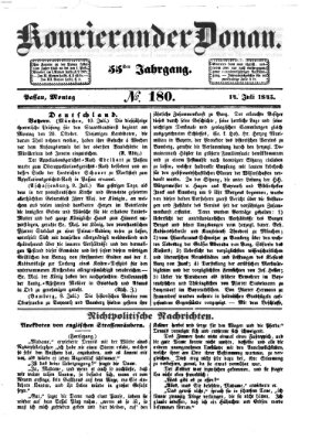 Kourier an der Donau (Donau-Zeitung) Montag 14. Juli 1845