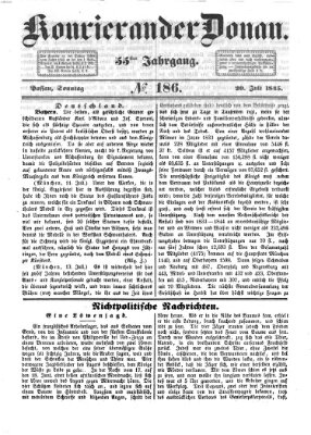 Kourier an der Donau (Donau-Zeitung) Sonntag 20. Juli 1845