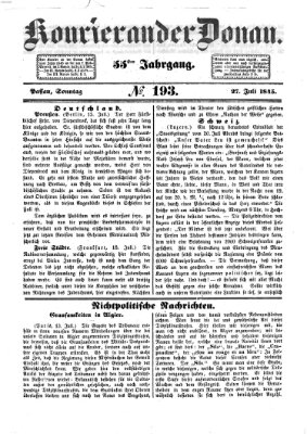 Kourier an der Donau (Donau-Zeitung) Sonntag 27. Juli 1845