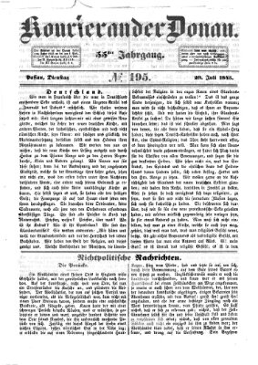 Kourier an der Donau (Donau-Zeitung) Dienstag 29. Juli 1845