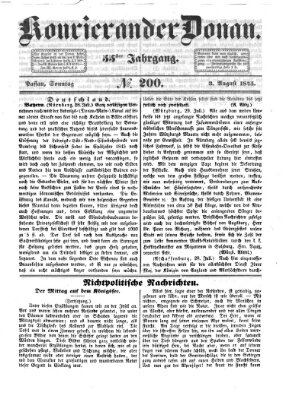 Kourier an der Donau (Donau-Zeitung) Sonntag 3. August 1845