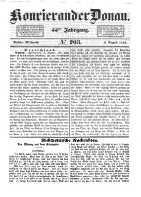 Kourier an der Donau (Donau-Zeitung) Mittwoch 6. August 1845