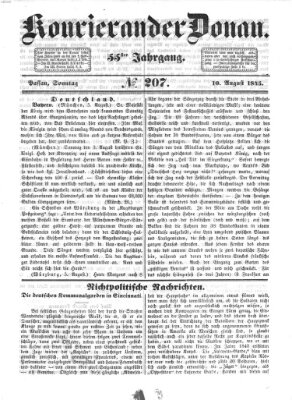 Kourier an der Donau (Donau-Zeitung) Sonntag 10. August 1845