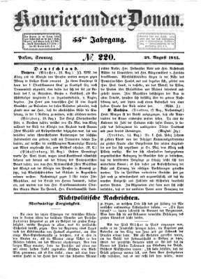 Kourier an der Donau (Donau-Zeitung) Sonntag 24. August 1845