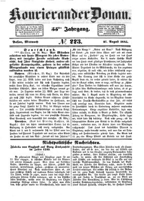 Kourier an der Donau (Donau-Zeitung) Mittwoch 27. August 1845