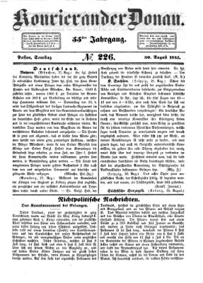 Kourier an der Donau (Donau-Zeitung) Samstag 30. August 1845