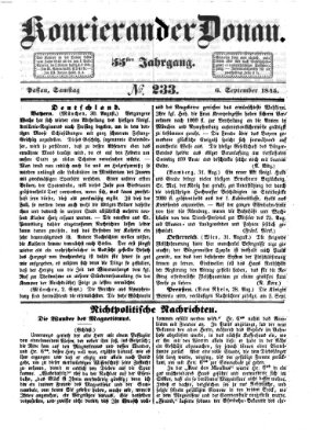 Kourier an der Donau (Donau-Zeitung) Samstag 6. September 1845